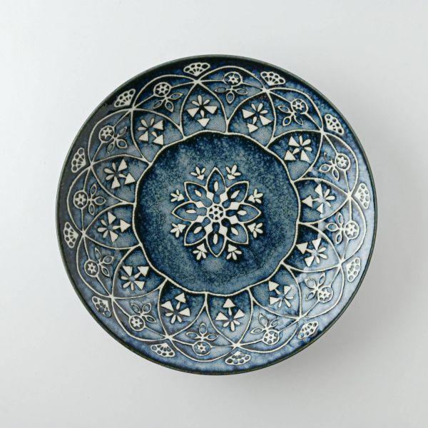 美濃焼 Mmode マルサン近藤 Moroccanモロッカン カレーパスタ(20.5cm) ネイビー...