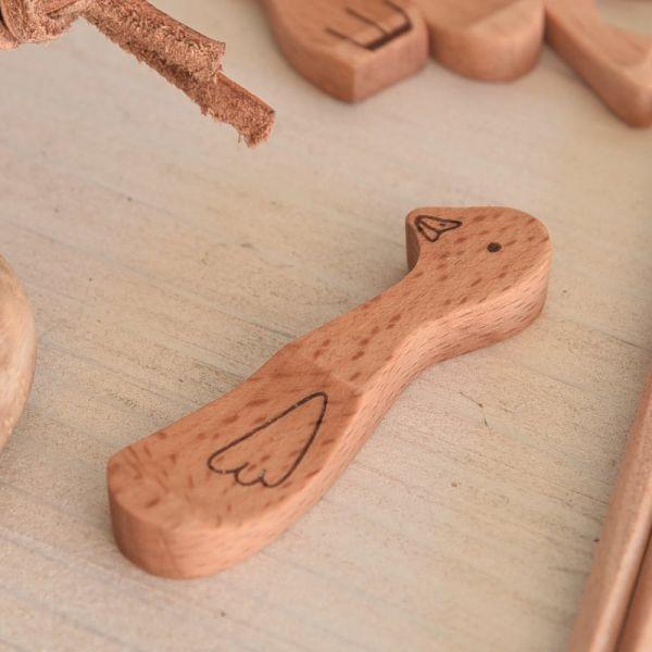 どうぶつ柄の箸置き アヒル　　インドネシア製