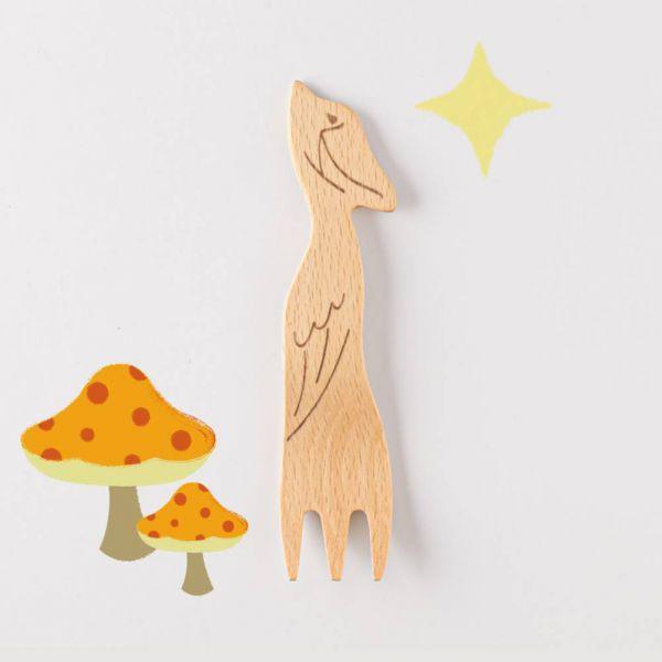 絶滅危惧種 動物カトラリー ハシビロコウフォーク　　インドネシア製