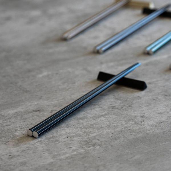 抗菌・食洗八角花なりカラーのお箸(22.5cm)  青　　日本製