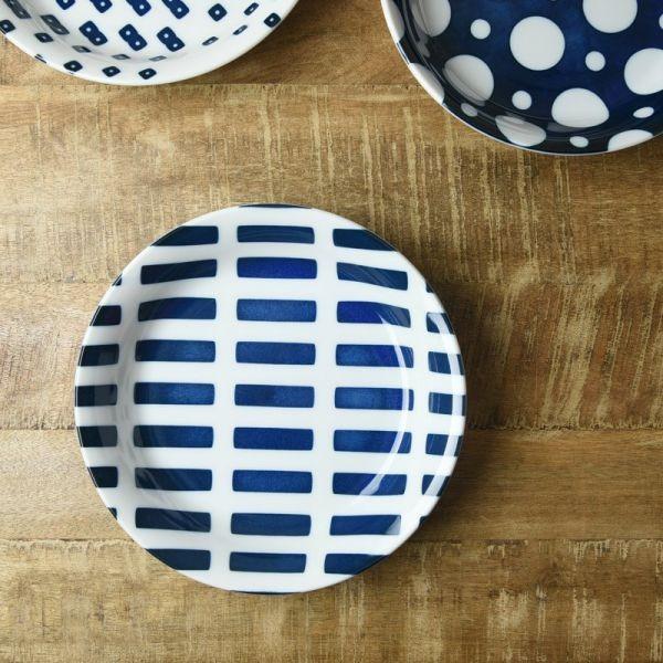 美濃焼 藍ブルー 22cmカレー&amp;パスタ皿 リピート　　日本製