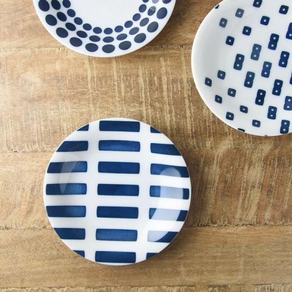 美濃焼 藍ブルー 16.5cm取り皿 リピート　　日本製