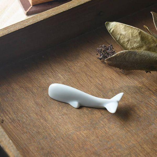 美濃焼 深山 waterlineウォーターライン Whale kids くじら 箸置き 青磁　　日本...