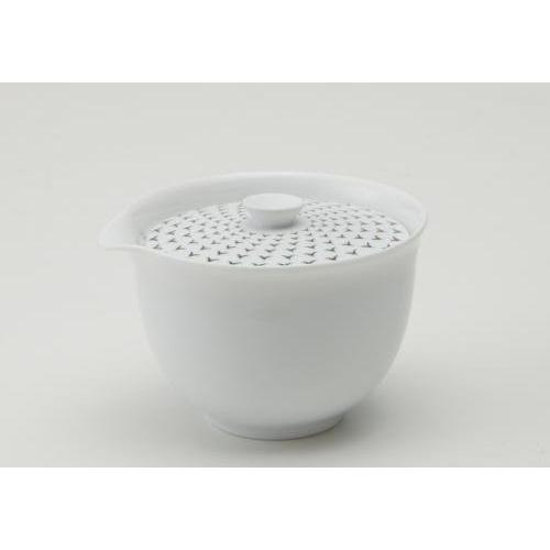 美濃焼 化粧箱入り茶白 宝瓶急須 深蒸濃青緑　　日本製