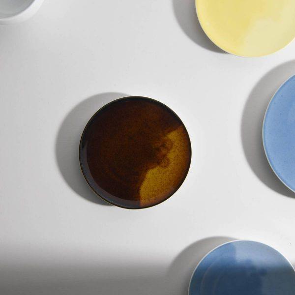 美濃焼 深山(miyama.) casane teかさね茶器 茶たく(小皿) 飴　　日本製