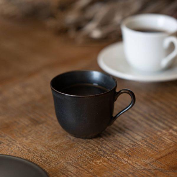 美濃焼 深山(miyama.) plue(プルー) デミタスカップ 窯変鉄くろ釉　　日本製