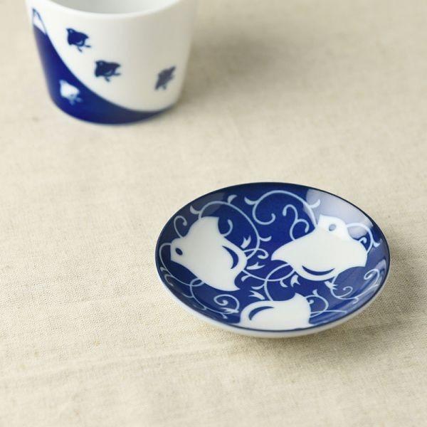 美濃焼 千鳥づくし 9.5cm豆皿 唐草千鳥　　日本製