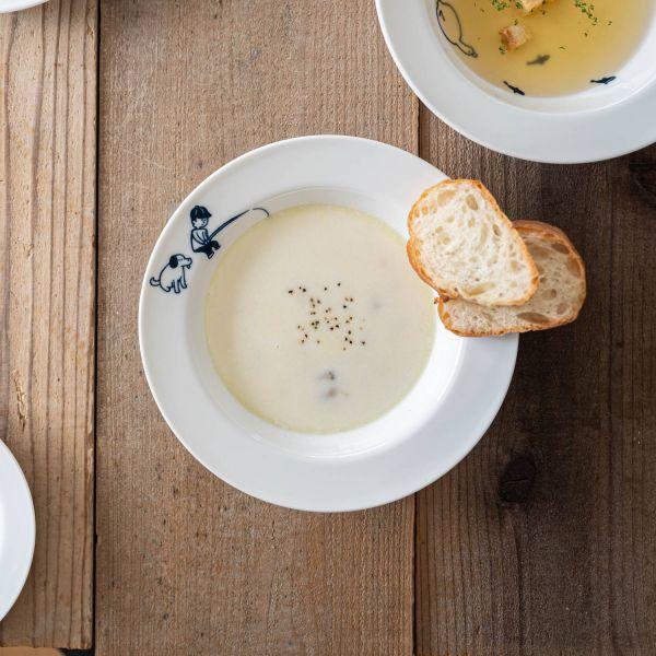 美濃焼 水中たんけん 釣り 21cmリムパスタ&amp;スープ　　日本製