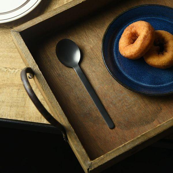 燕三条 佐藤金属興業 SALUS 機内食カトラリー ノワール 黒マット スプーン　　日本製