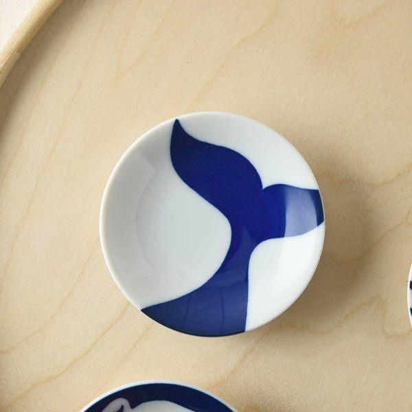 美濃焼 ちょこっと水族館 豆皿 くじら　　H1762 日本製