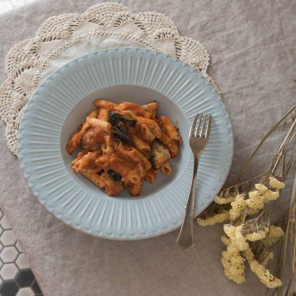 美濃焼 シュシュ・グレース 26cmパスタプレート シャビーブルー　　日本製