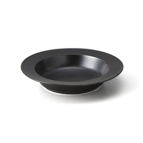 美濃焼 深山(miyama.) plue(プルー) 23cmパスタボウル 窯変鉄くろ釉　　日本製