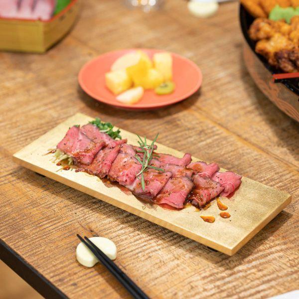 30cm金色長角盛台 大　　ベトナム製