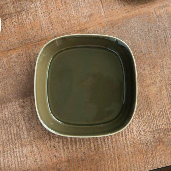 美濃焼 小田陶器 Prairie(プレーリー) プレートL オリーブ　　日本製