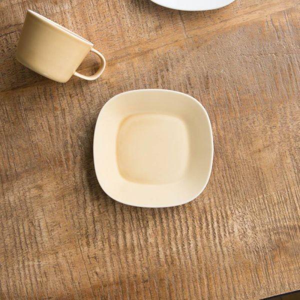 美濃焼 小田陶器 Prairie(プレーリー) プレートS マスタード(兼ソーサー)　　日本製