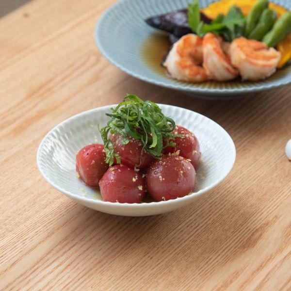 美濃焼 小田陶器 さざなみ 13cm取鉢 青白　　日本製