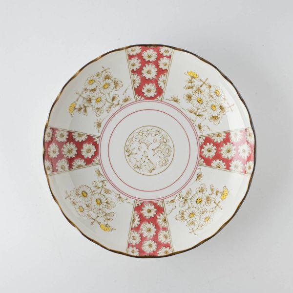 美濃焼 アワサカ ジャポニカ 菊花 80皿 23cm　　日本製