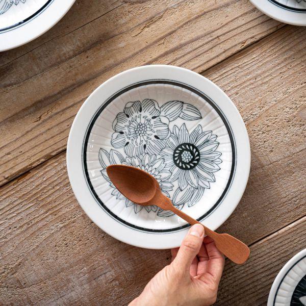 美濃焼 Antico flower アンティコフラワー ケーキプレート ブーケ　　日本製