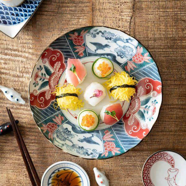 美濃焼 江戸っ子恐竜 良縁竜 大皿　　日本製