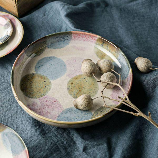 美濃焼 ピンク点打 Pink tenda パスタボウル 20 cm　　日本製