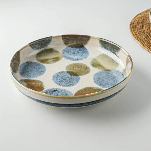 美濃焼 Brush Blue パスタボウル 点打 20 cm　　日本製