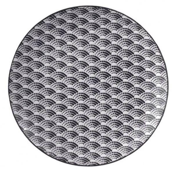 美濃焼 アワサカ コモン 青海波 パスタ皿 23.5cm　　日本製