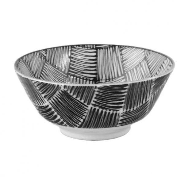 美濃焼 アワサカ コモン 市松 マルチボウル 15cm　　日本製