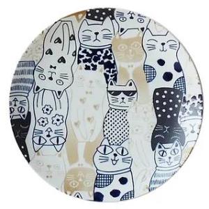 キャッツダウンタウンストーリー パスタ皿 ブルー 23.5cm　　日本製