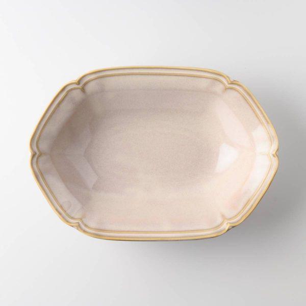 美濃焼 花しとやか カレー&amp;パスタ楕円皿 ペッシュ　　日本製