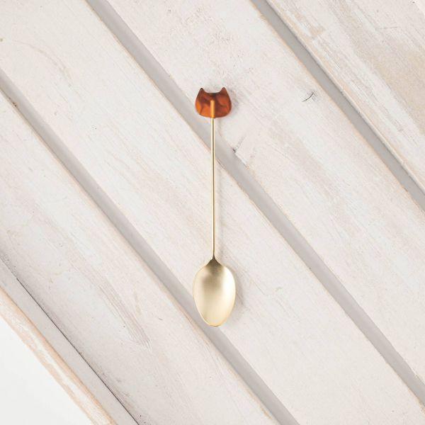 燕三条 ネコ アクリルカトラリー マーブル ベッコウスプーン　　日本製