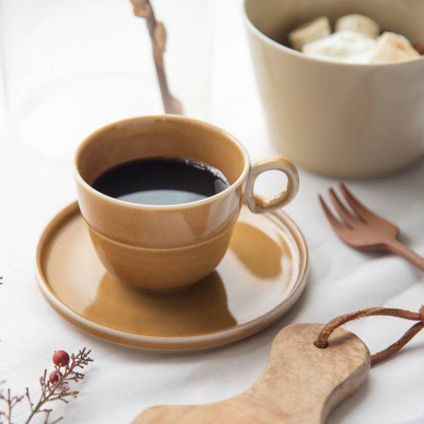 美濃焼 TRIP WARE コーヒーカップ&amp;ソーサー80+130 キャラメル　　日本製