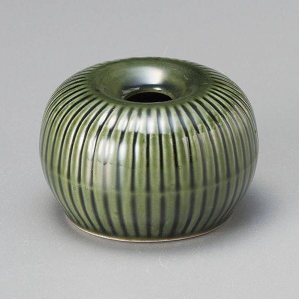 美濃焼 団子茶筅曲直(織部) 茶せん立て　　日本製