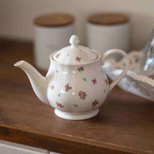 美濃焼 プチローズ ティーポット　　アウトレット訳あり品