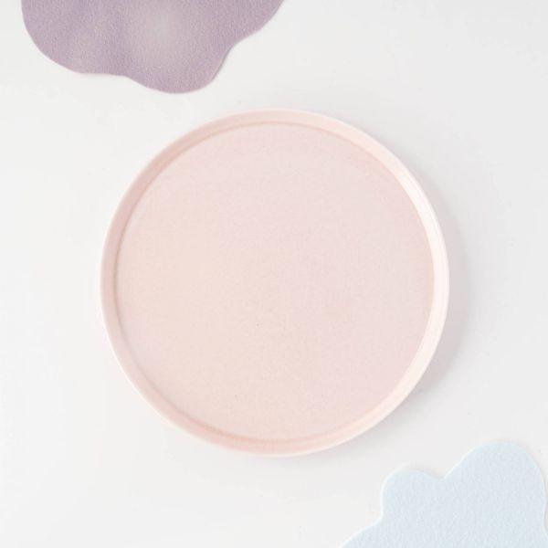 美濃焼 23cm淡桃フラットプレート　　アウトレット訳あり品 日本製 訳あり品