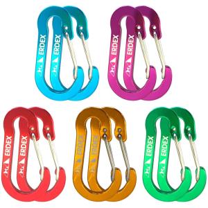 カラビナ10個セット 5色セット レインボーカラー キャンプ