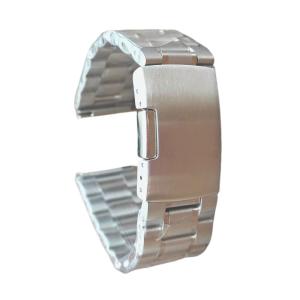 時計バンド 22mm 直カン 交換ベルト 片プッシュ型 ステンレス製 腕時計 シルバー