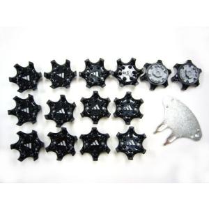 ゴルフシューズ ソフト スパイク鋲 14個 黒 レンチ付