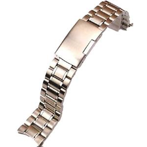 腕時計 ベルト  20mm 弓カン式  シルバー ステンレス製 交換ベルト