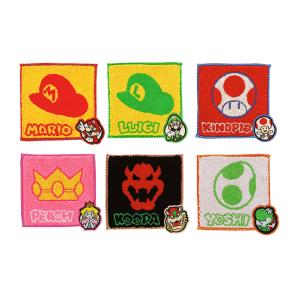 スーパーマリオ　豆タオル　6柄　[M便 1/5]｜おなまえ工房
