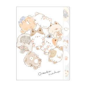 あそぼうねこ 5INDEXクリアファイル A4...の詳細画像1