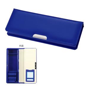 クツワ 筆箱 片面 クラリーノ マリンブルー CX121 新入学文具 [M便 1/2