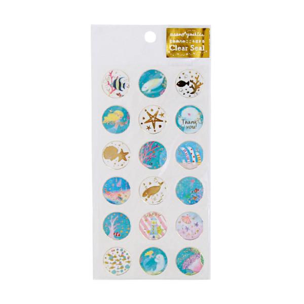 吉田麻乃　クリアシール　ジュゴンの造る海柄　US-14477　[M便 1/56]