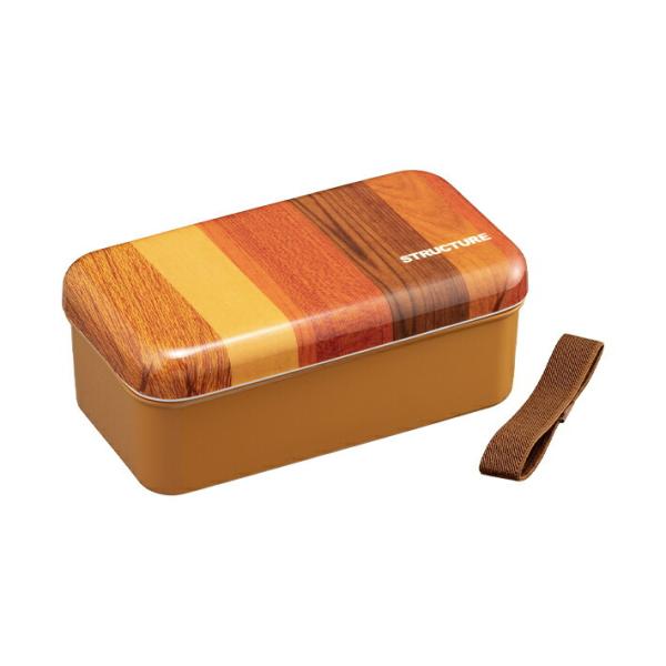 木目　おかずのっけ弁当箱　580ml　ライトブラウン　SLLB6M　2022　[M便 1/1]