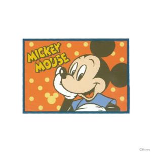 Disney（ディズニー） ミッキーマウス ひざ掛け レトロオレンジ柄 [No