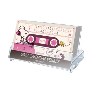 スヌーピー　2027年　卓上カレンダー　カセットテープ　1000140677　[M便 1/6]［予約販売9月発送予定］
