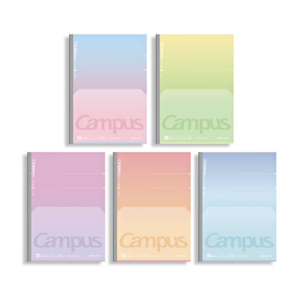 コクヨ　限定 キャンパス　フラットが気持ちいいノート　セミB5 　A罫　ポジティブ&amp;リラックス　5カ...