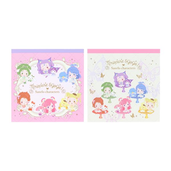 Yes！プリキュア5 GOGO！×サンリオキャラクターズ　スクエアメモ　2柄　[M便 1/6]