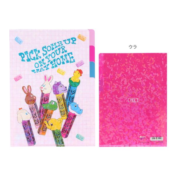 PEZ　クリアファイル　A5　3P　A柄　4901770741147　[M便 1/10]