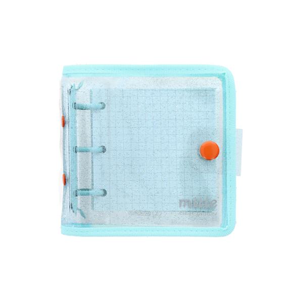 ミッテ　ラメミニバインダー　スカイブルー×オレンジ　4901770743035　[M便 1/1]