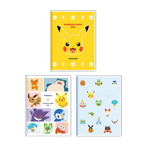 ポケモン　2026年　マンスリースケジュール帳　A6　2025年10月始まり　3柄　[M便 1/3]
